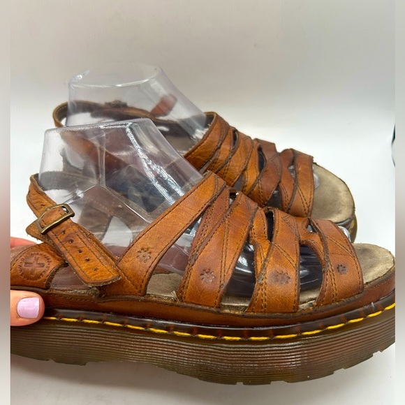 Vintage Dr. Martens Daisy Brown Leather Fisherman Sandals Chunky Women’s SZ 10 - Picture 12 of 17